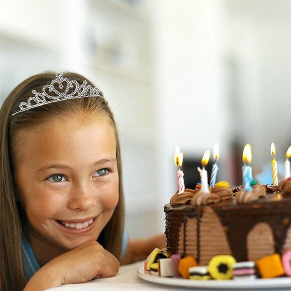 6 Pack Crystal Tiara Crown,Rhinestone Princess Crown,Silver Crystal Tiara for Gi - Picture 5 of 7